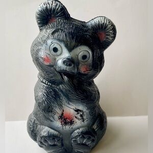 2/$20 | Vintage blow mold bear coin bank